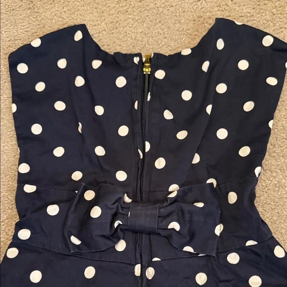 Kate Spade Kids Dress in Navy with White Dots - Picture 6 of 8